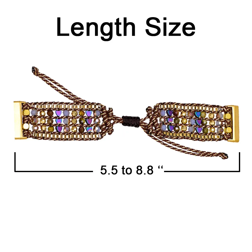 Natural Gemstone Bracelet Band For Fitbit Versa 1 2 3 4 Strap Bohemian Watchband For Fitbit Versa Lite/Sense 2 Band Wristband