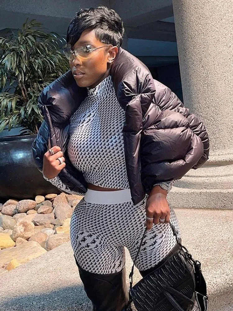 Sifreyr Cotton-padded Puffer Jacket Women Fashion Sleeveless Turtleneck Zipper Bread Outerwear Casual Streetwear Winter Parkas