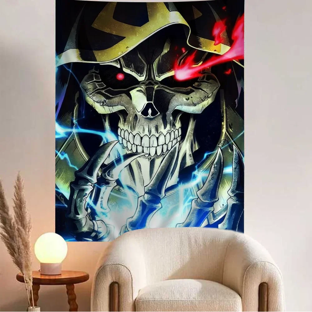 Гобелен Overlord с художественным принтом цветочный и мультяшный вязаный полиэстер