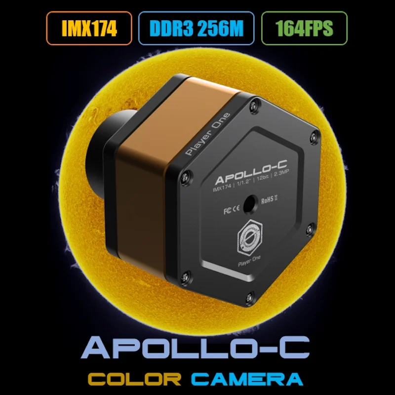 

Player One Solar Camera Apollo-C USB3.0 Color Camera IMX174 Astronomical Photography