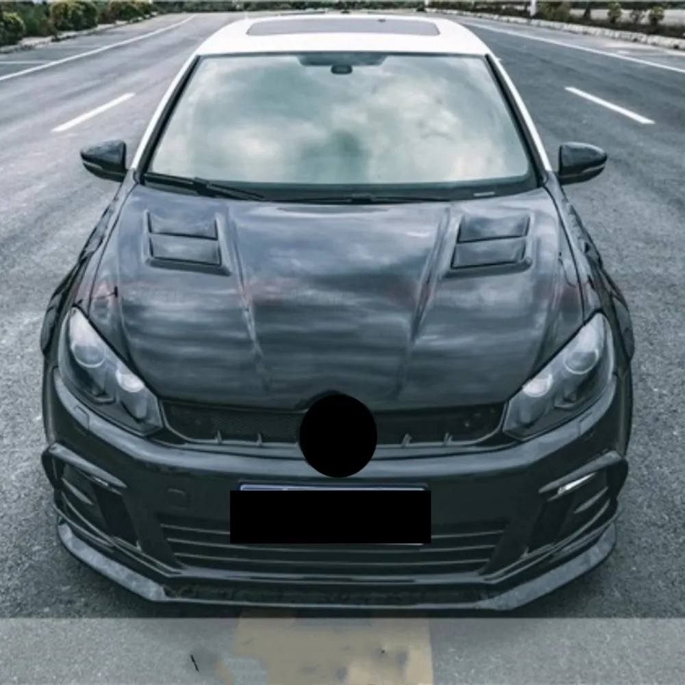 Односторонний капот двигателя из углеродного волокна в сборе для Volkswagen vw Golf 6