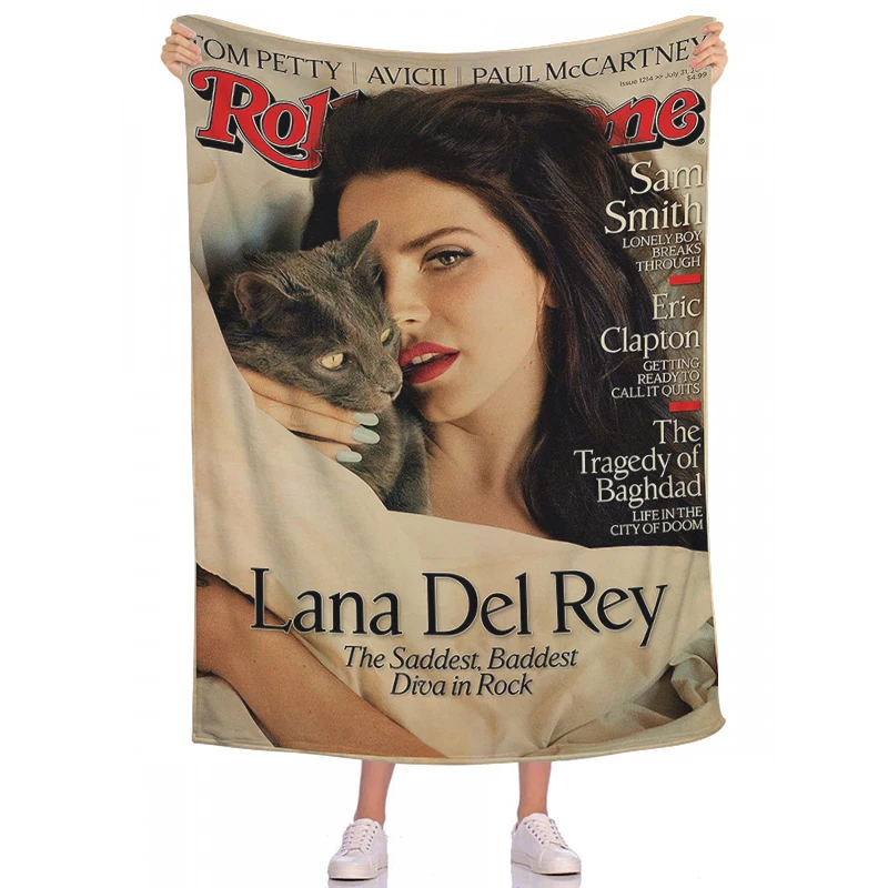 

Double Blanket Lana Del Rey Throw Blankets And Throws Bedspread On The Bed Plaid Retro Sofa Bedspreads Summer & Baby Fluffy Soft