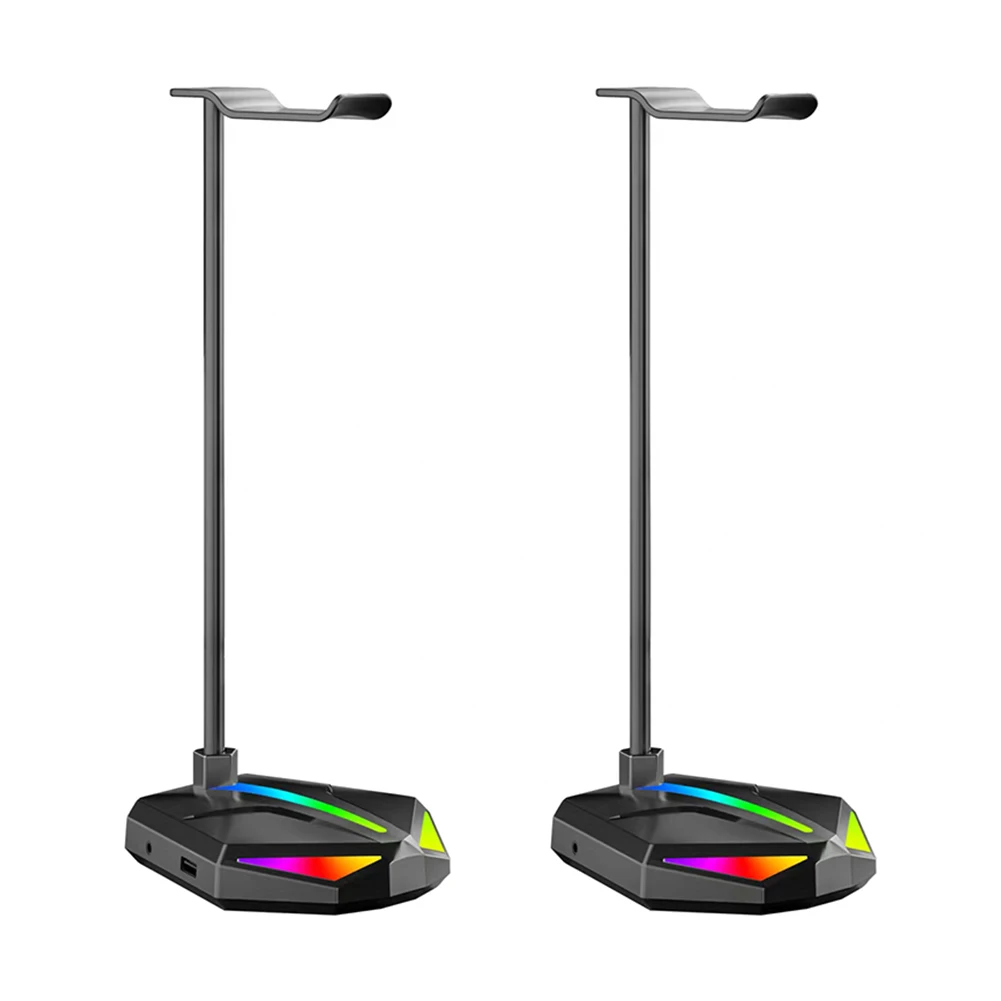 

Держатель для наушников RGB, светящийся держатель для гарнитуры для дома и офиса, настольная подставка для наушников