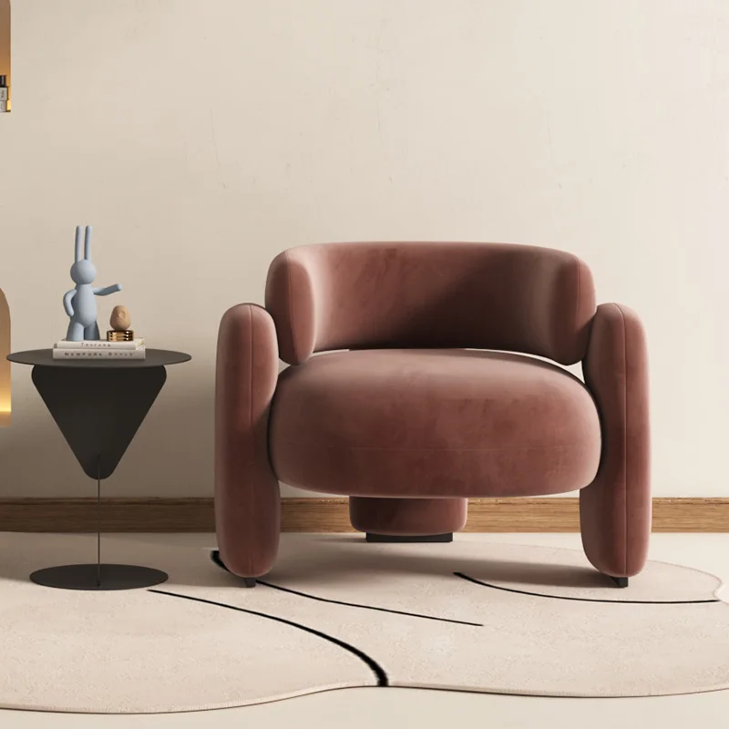 

Luxury Lounge Single Living Room Sofas Simple Modern Nordic Sofa Lay Chair Designer Divani Da Soggiorno Home Furniture WK50SF