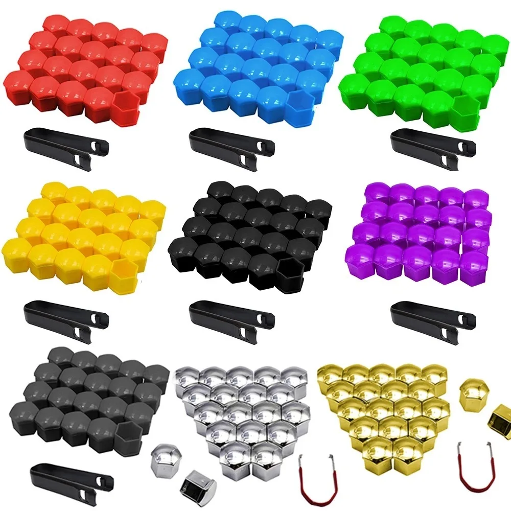 

20Pcs Car Wheel Nut Caps Universal Flexible Lug Covers Auto Hub Screw Cover Bolt Rims Exterior Protection with Remover Tool