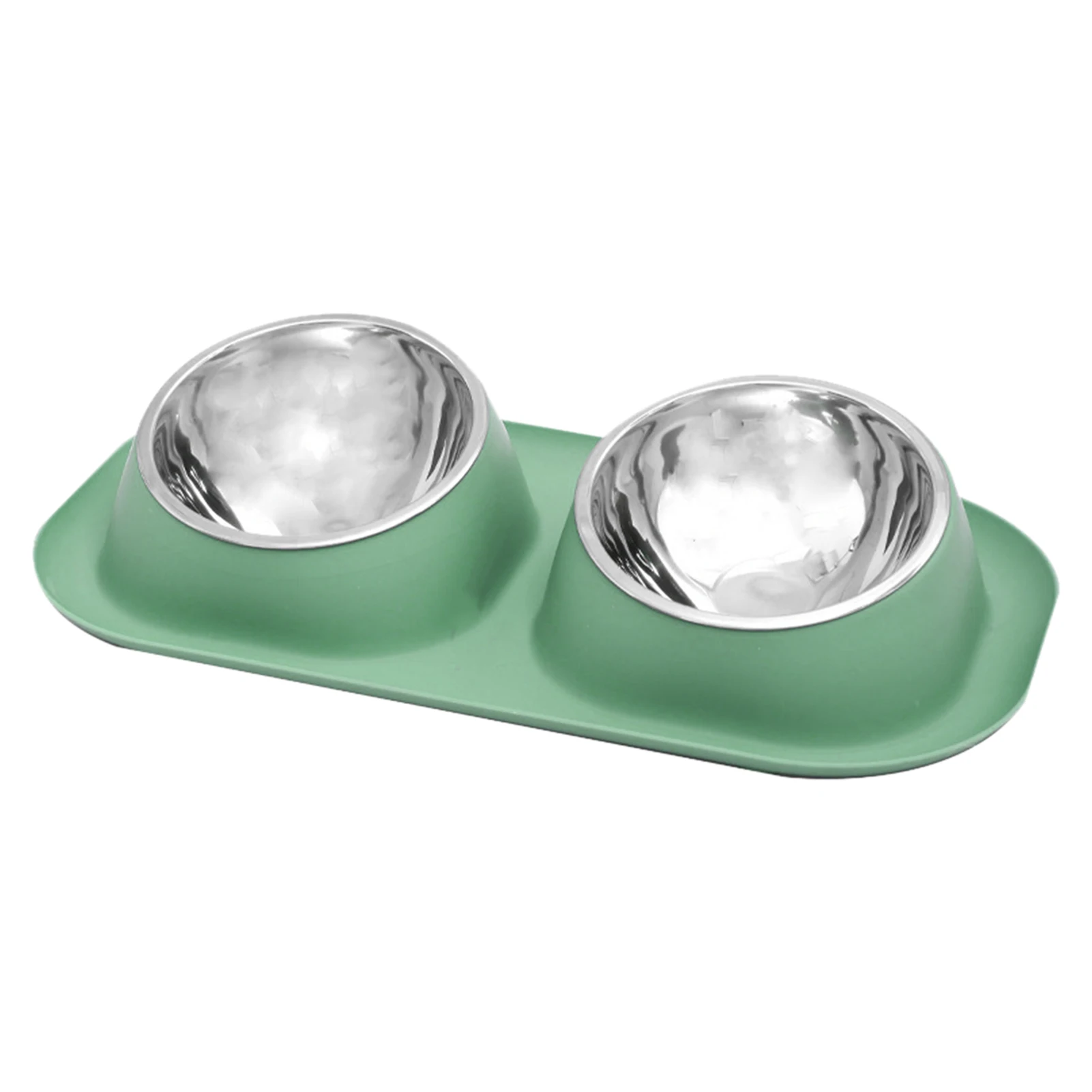 

Большие собаки отдельные кошки легко очищаются из нержавеющей стали наклоняются без проливания двойные средние миски для домашних животны...