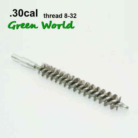 Green World 3 шт./лот .22cal .30cal Щетка из нержавеющей стали, щетка для чистки пистолета, щетка из щетины кабана