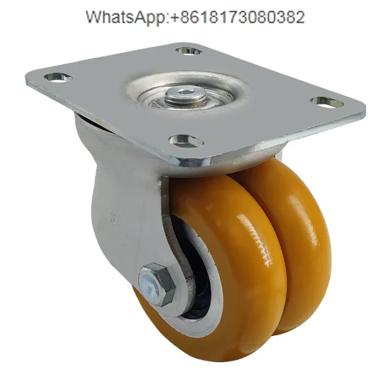 Фото Колесо для погрузчика Wanxiang Wheel Equipment EQ05310, двойное, 2/3/4 дюйма, полиуретановое, для AGV, приводное, грузоподъемное №1