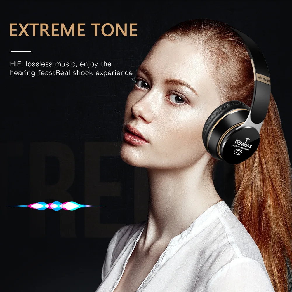 Беспроводные наушники HIFI Head Bluetooth с микрофоном Музыкальная гарнитура для