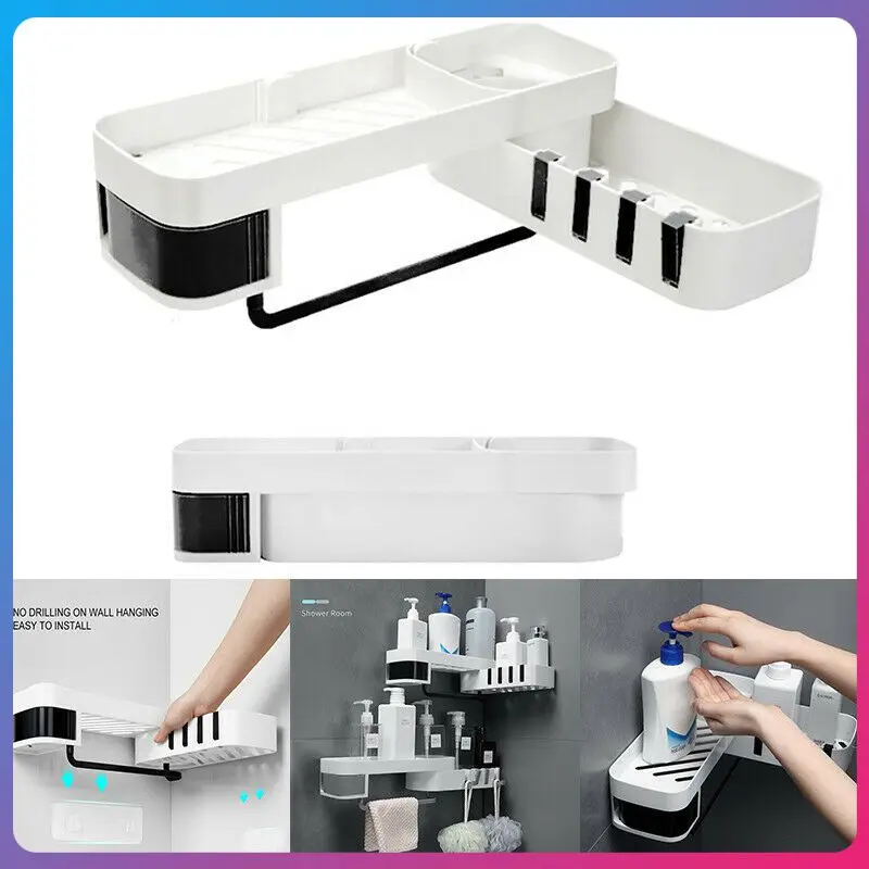 

Настенная угловая полка для ванной комнаты, полка для шампуня, душа, держатель, кухонная полка для хранения, органайзер, гаджеты для ванной комнаты