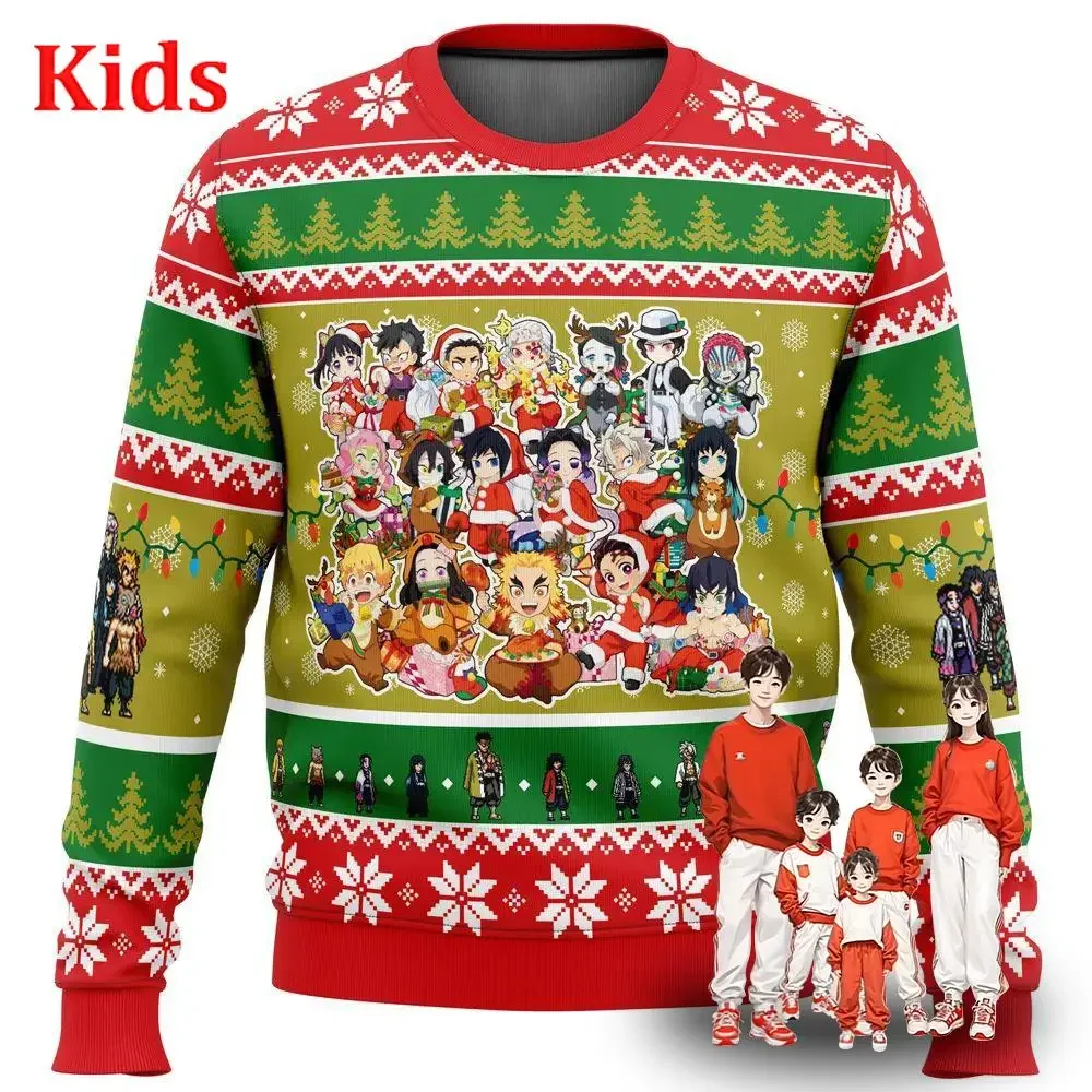 Sweat-shirt à motif de Noël drôle pour garçons pull cosplay du père sweat capuche ras cou la mode 2025