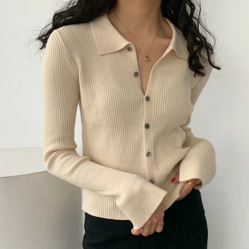 

Spring Summer Autumn Woemn Jacket Girl Thin Cropped Cardigan Full Sleeve Knitted Blouse Slim Female Clothes 2023