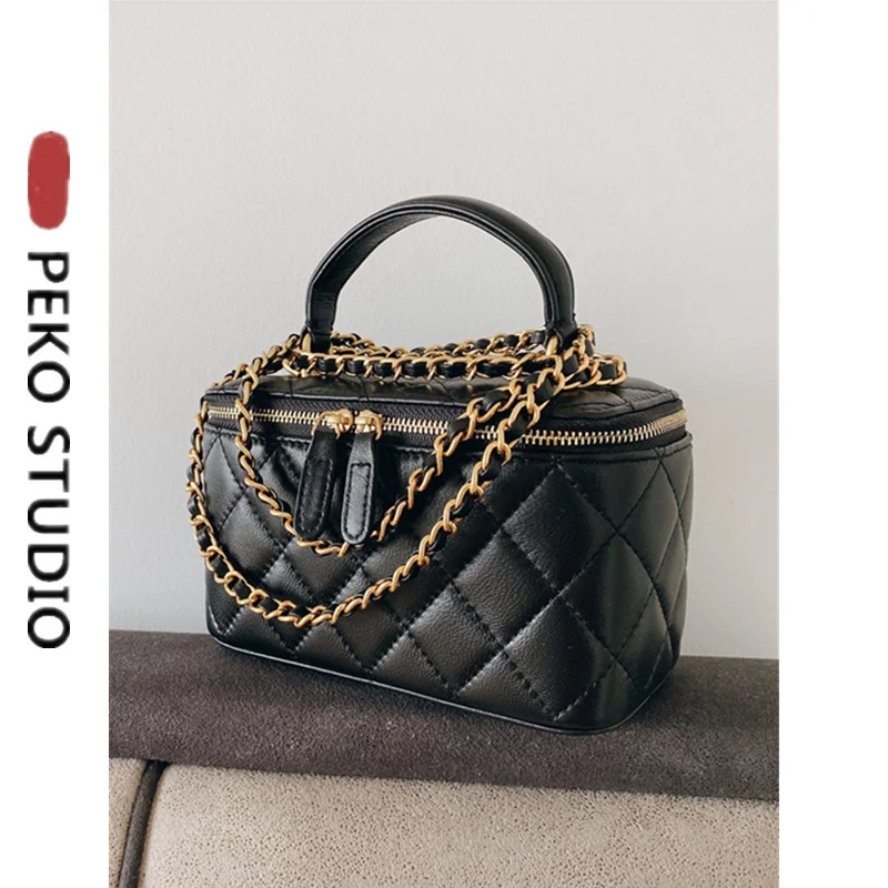 

Оригинальная женская мягкая роскошная сумка из натуральной кожи, Дамский квадратный мессенджер на ремне, дизайнерский тоут с цепочкой