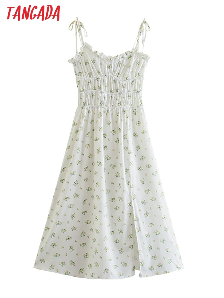 

Летнее женское шифоновое платье с цветочным принтом и открытой спиной