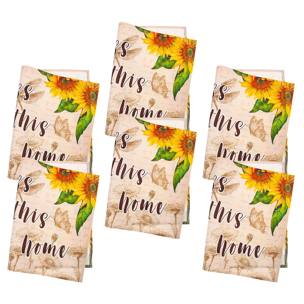 

6Pcs Reusable Anti-skid Decorative Place Mat Vintage Style Placemat for Dining Table