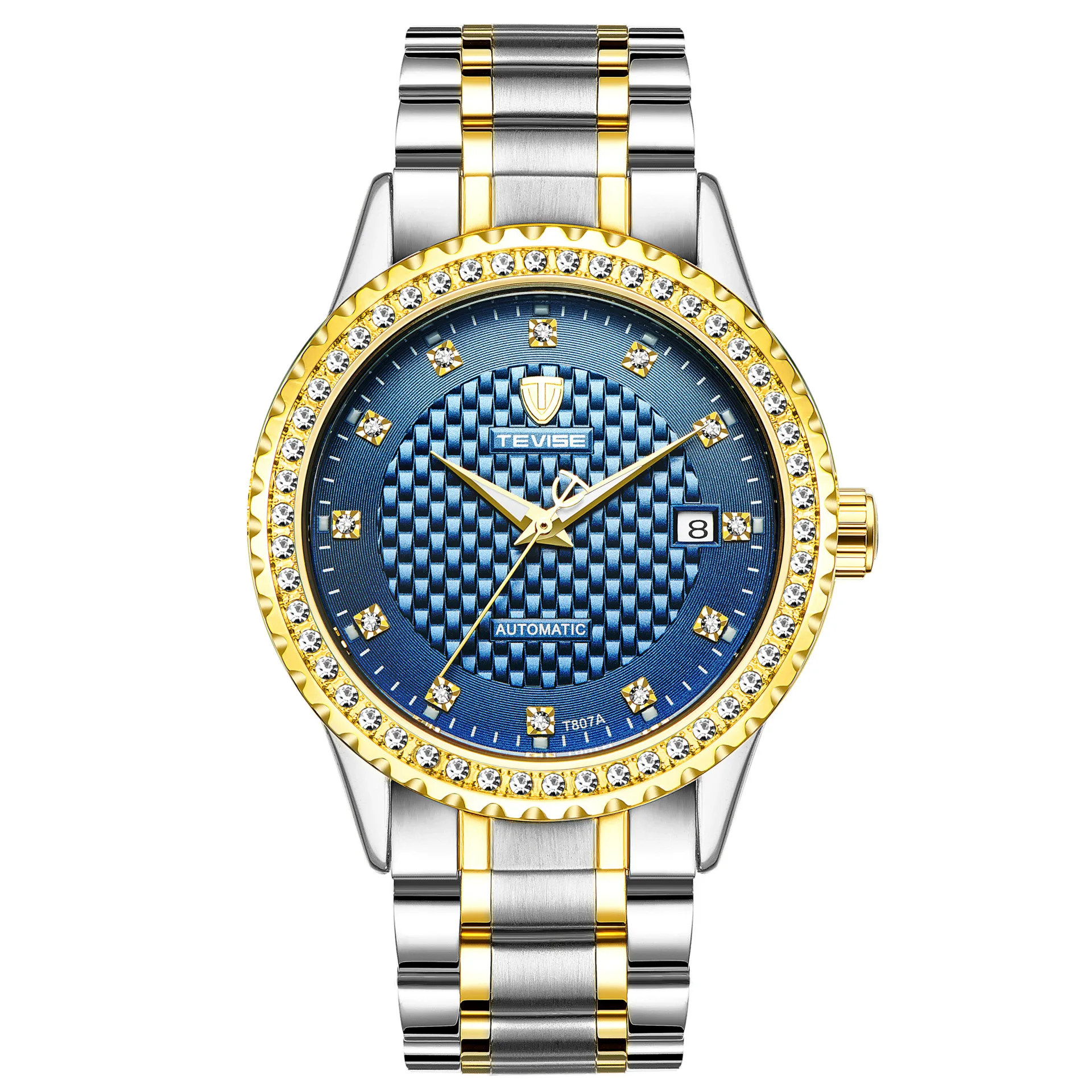 Watch business leisure diamond inlaid men's automatic mechanical calendar waterproof watch