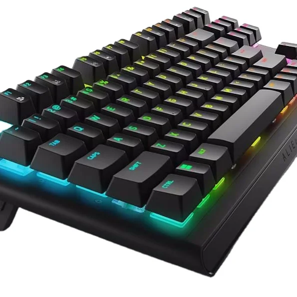 

100% new Alien-ware Tenkeyless AW420K Game Esports Wired Mechanical Keyboard Cherry Red Switch 87 keys RGB Keyboard