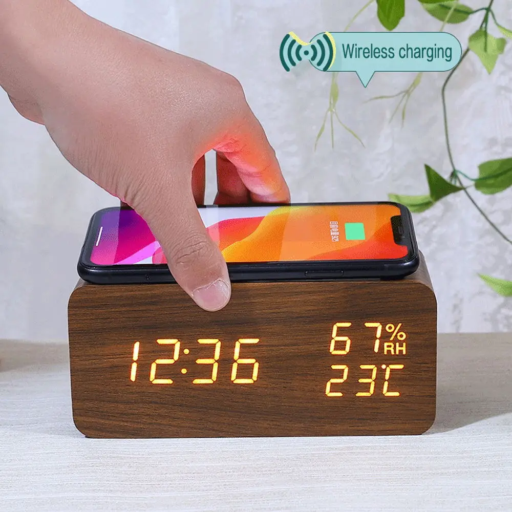 With Wireless Charging Home Led With Temperature And Humidit