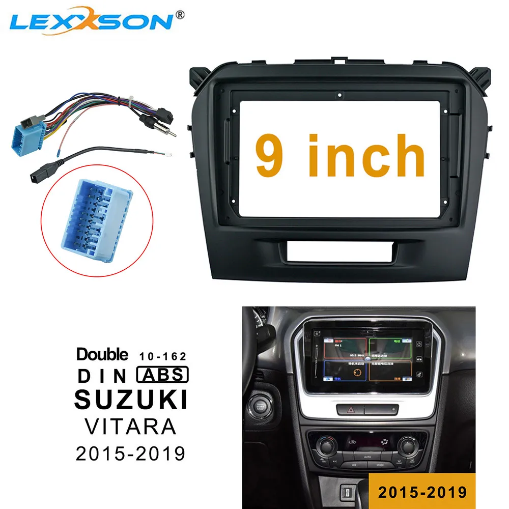 Fits 9 Inch Car Fascia For SUZUKI VITARA 2015-2019 Car Dvd Fascias Audio Fitting Adaptor Dash Panel 1/2 Din Radio Frame Kits