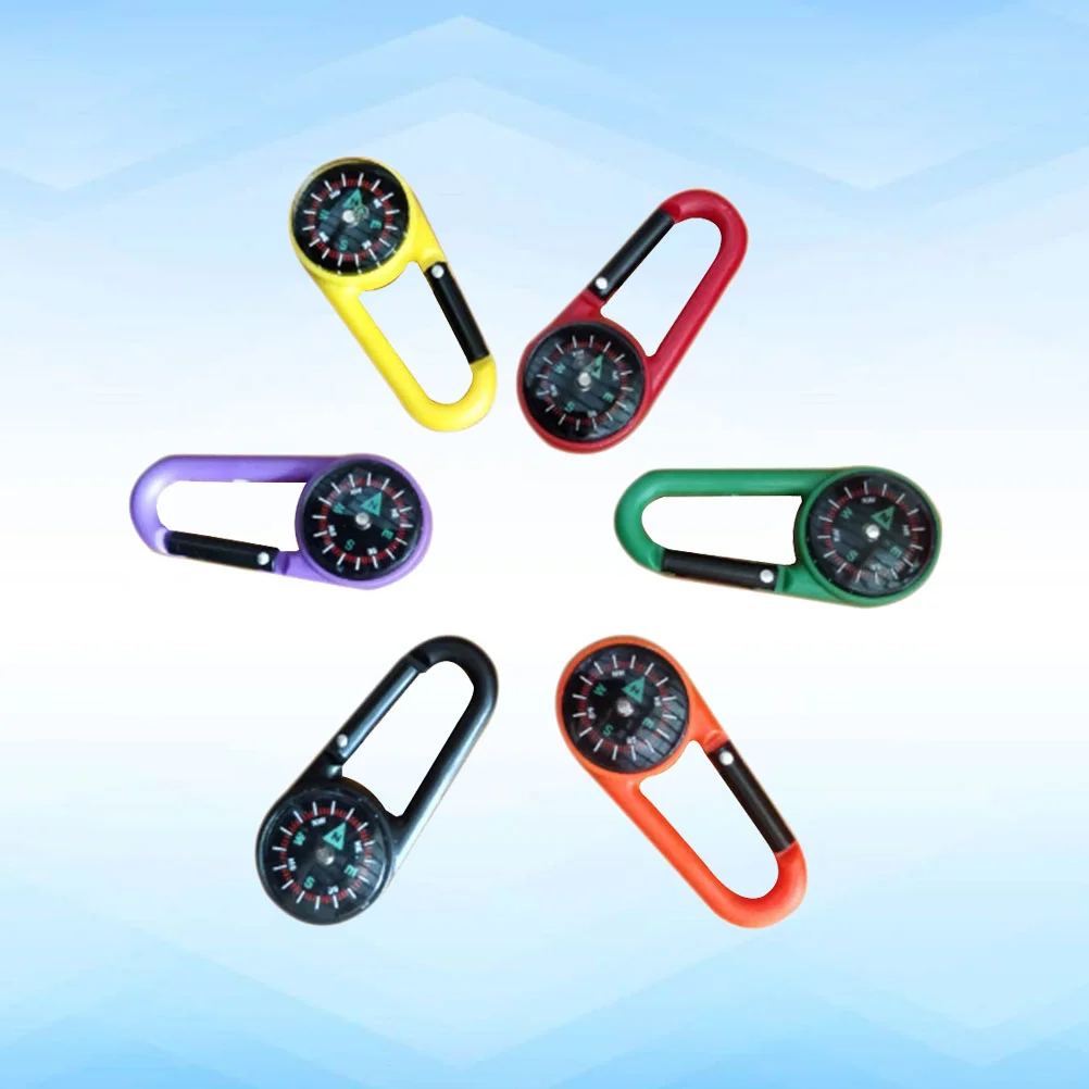 

Compass Clips Mini Geocaching Kids Prizes School Favors Party Camping Tools Adventure Outdoor Survival Belt Keychains Chain Key