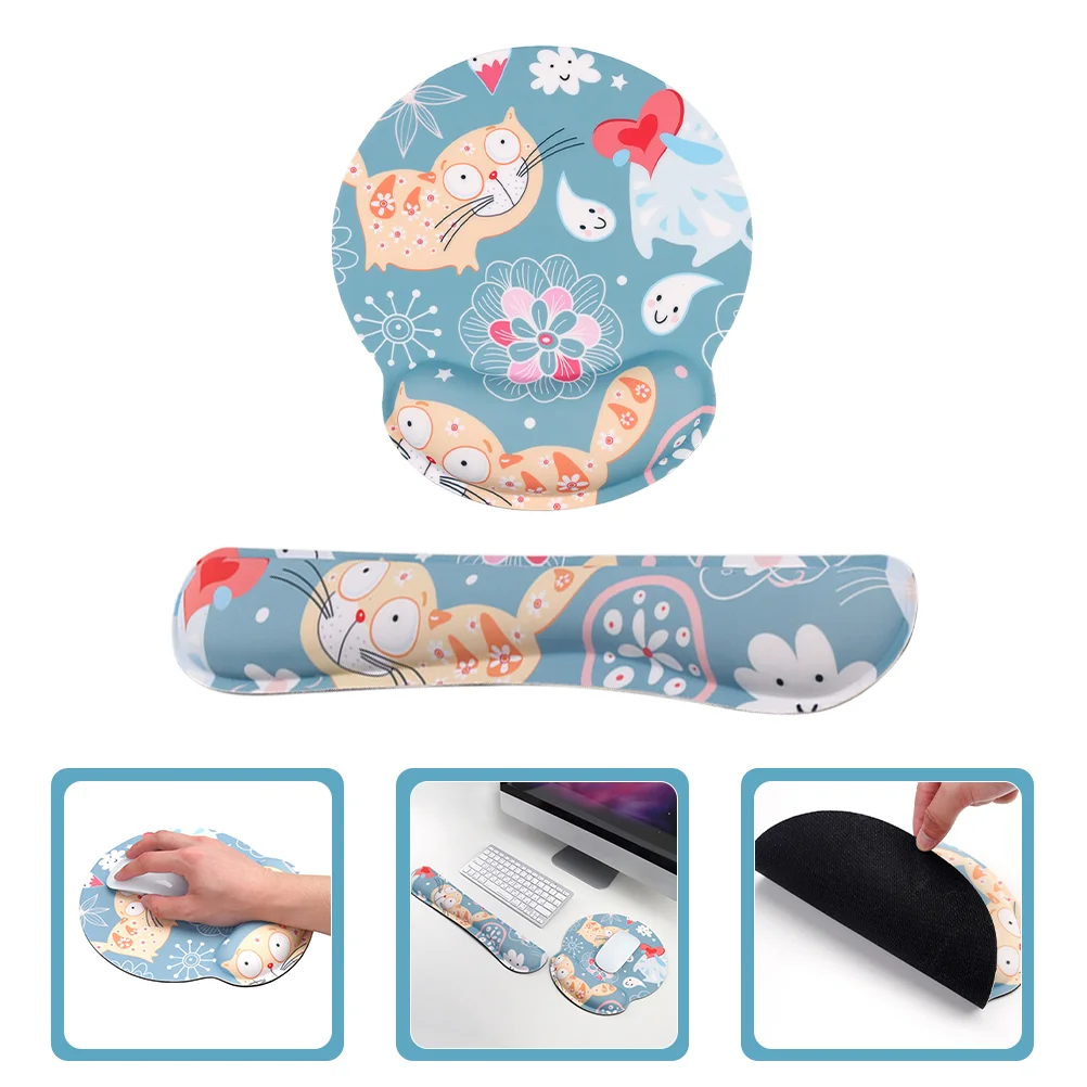 

Pad Keyboard Wrist Mouse Support Hand Rest Cartoon Gaming Office Rests Cushion Computer Typing Non