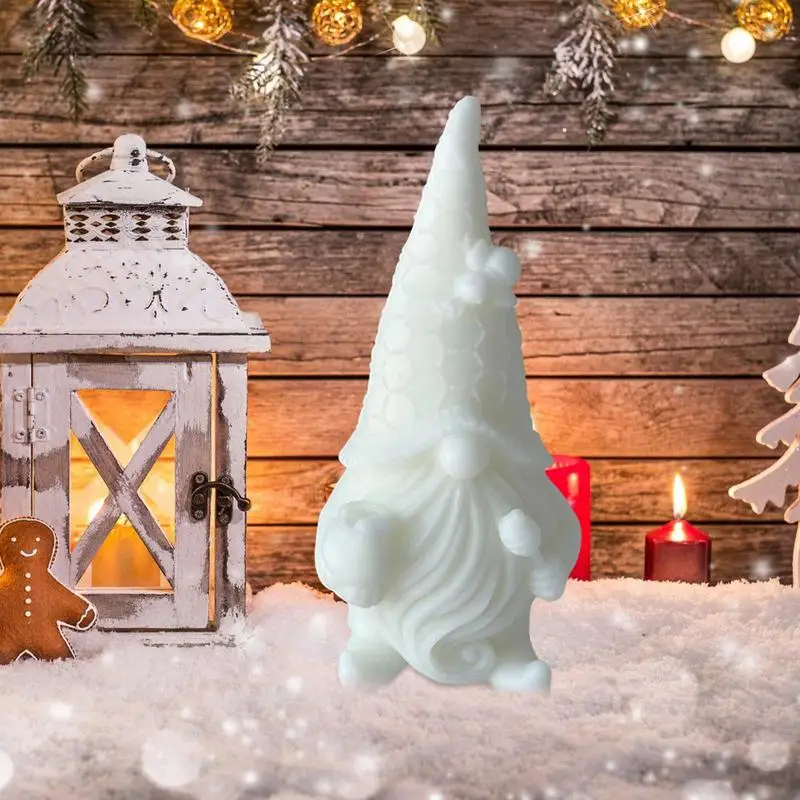 Форма для свечей Рождественская 3D форма дизайн в виде гнома безликая зеркальная