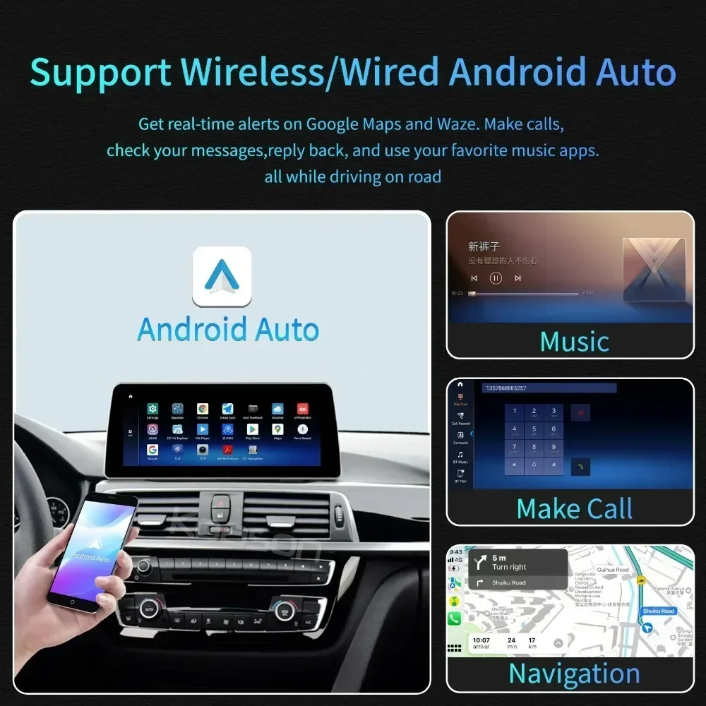 Koason Wireless Carplay Android Auto сенсорный экран навигации для BMW 3 4 серии M3 F30 F32 F33 F34 F36 F80 F82 F83 F84 NBT EVO (art.: 3920d34c2ebf4) - 3920d34c2ebf4