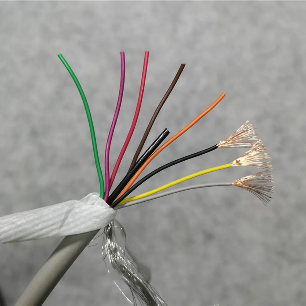 8-жильный 0 2 квадратный экранированный провод 24awg PUR полиуретановый маслостойкий