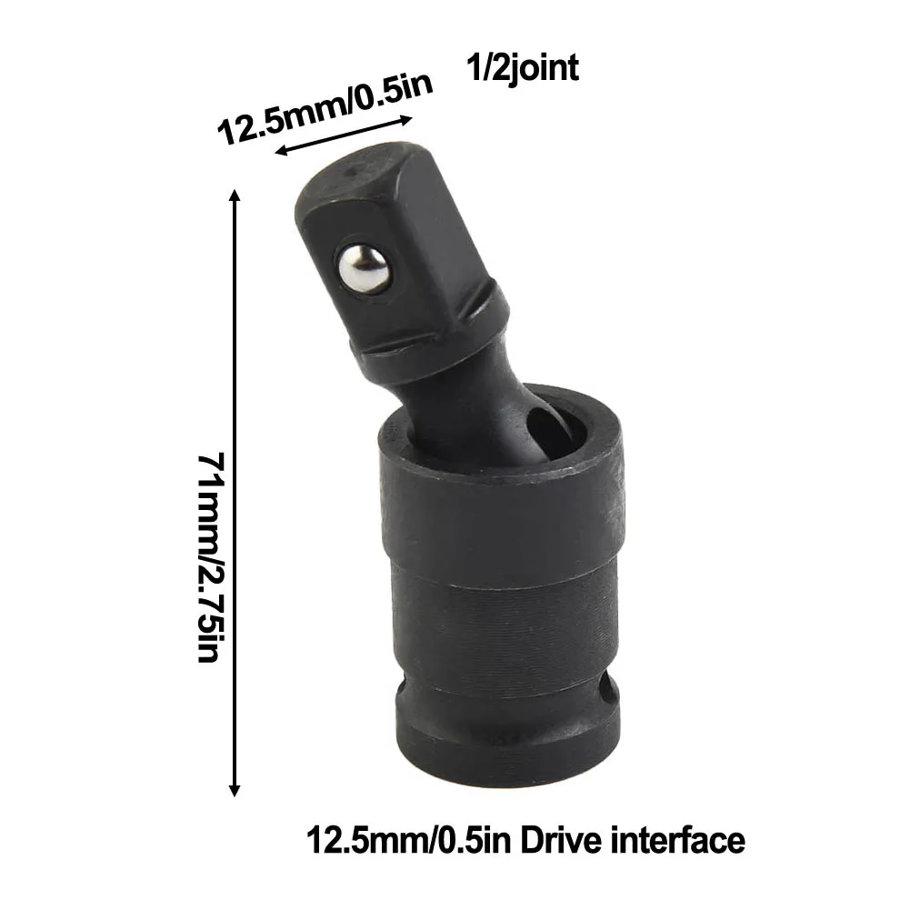 

1/2 Inch Pneumatic Swivel Joint Air Impact Wobble Socket Adapter 360°rotate Universal For Electric Pneumatic Tools