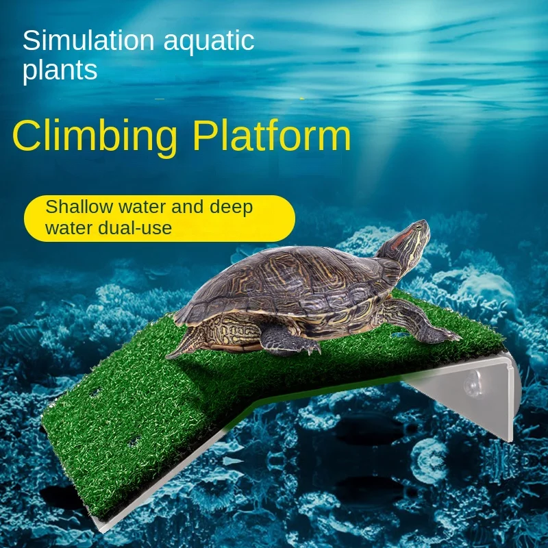 S/M/L Simulation Lawn Turtle Platform Climbing Ladder Climbing Aquarium Floating Island Floating Platform Fish Tank Accessories