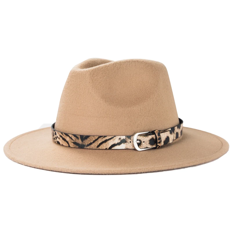 

Wide Brim Fedora Hats For Women Men Top Hat Jazz Church Hat Band Belt Felted Panama Black Luxury Cap Chapeau Femme Dropshipping