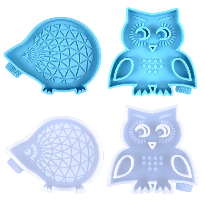 

Силиконовая форма в виде совы/Ежика из эпоксидной смолы