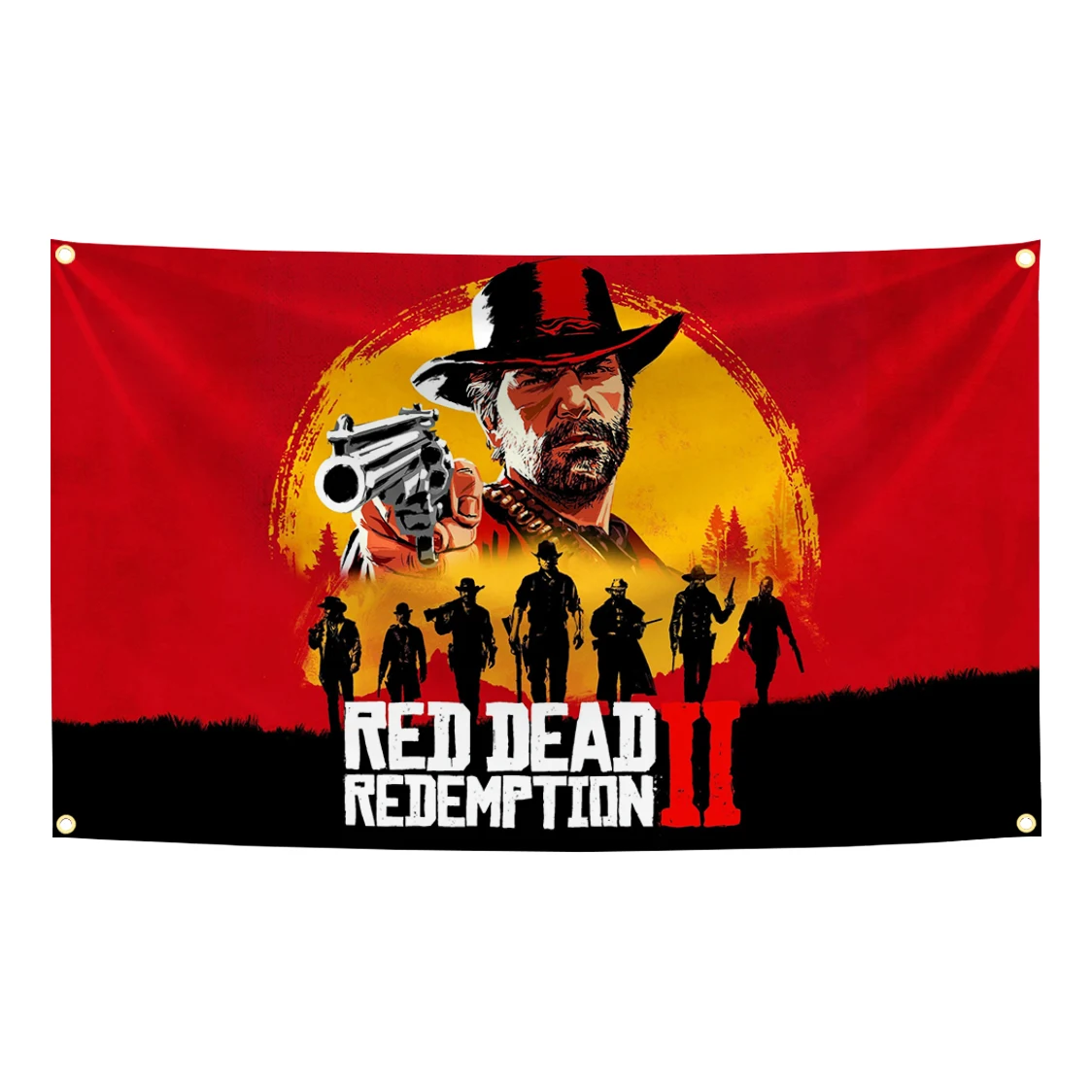 Фото Флаг-гобелен Red Dead Redemption 2, 60x90см, 90x150см, 120x180см, полиэстер, с латунными люверсами, для декора стен №3