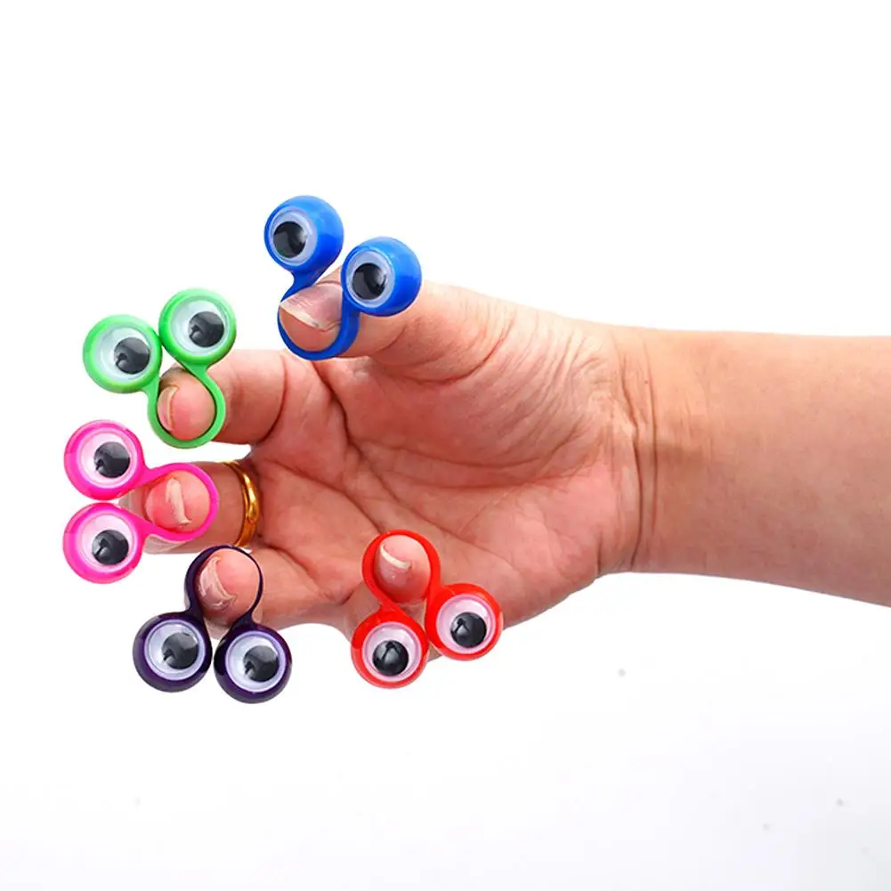 1 шт. мультяшные пальчиковые кукольные глаза детские забавные пластиковые