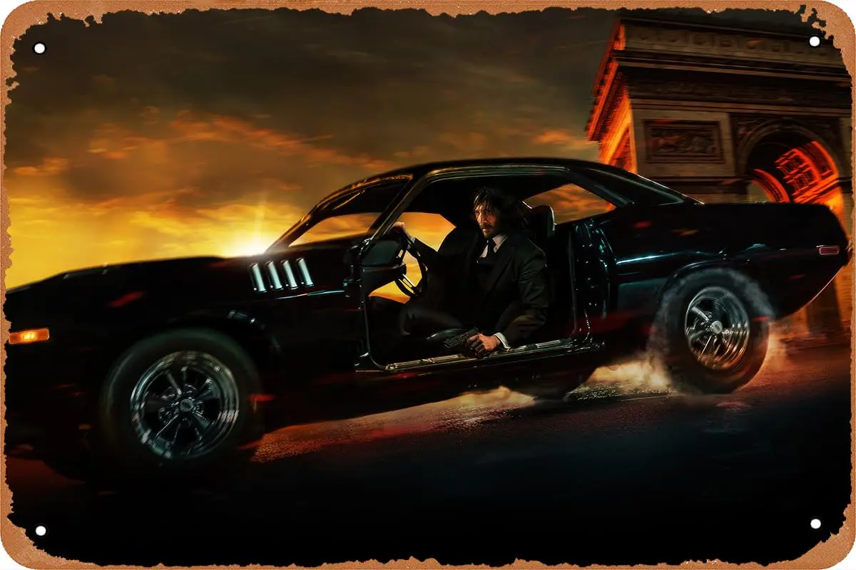 Винтажный металлический знак автомобильные легенды Джон фитиль кинопостер для