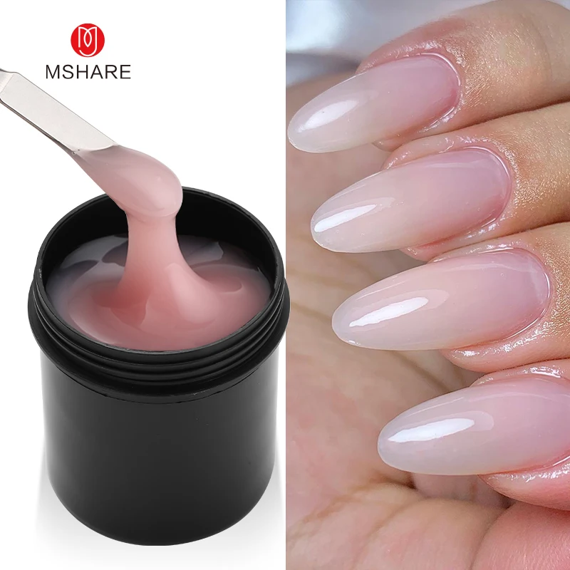 

MSHARE самонивелирующийся гель для ногтей 1 кг натуральный розовый полупрозрачный гель для наращивания ногтей УФ светодиодный