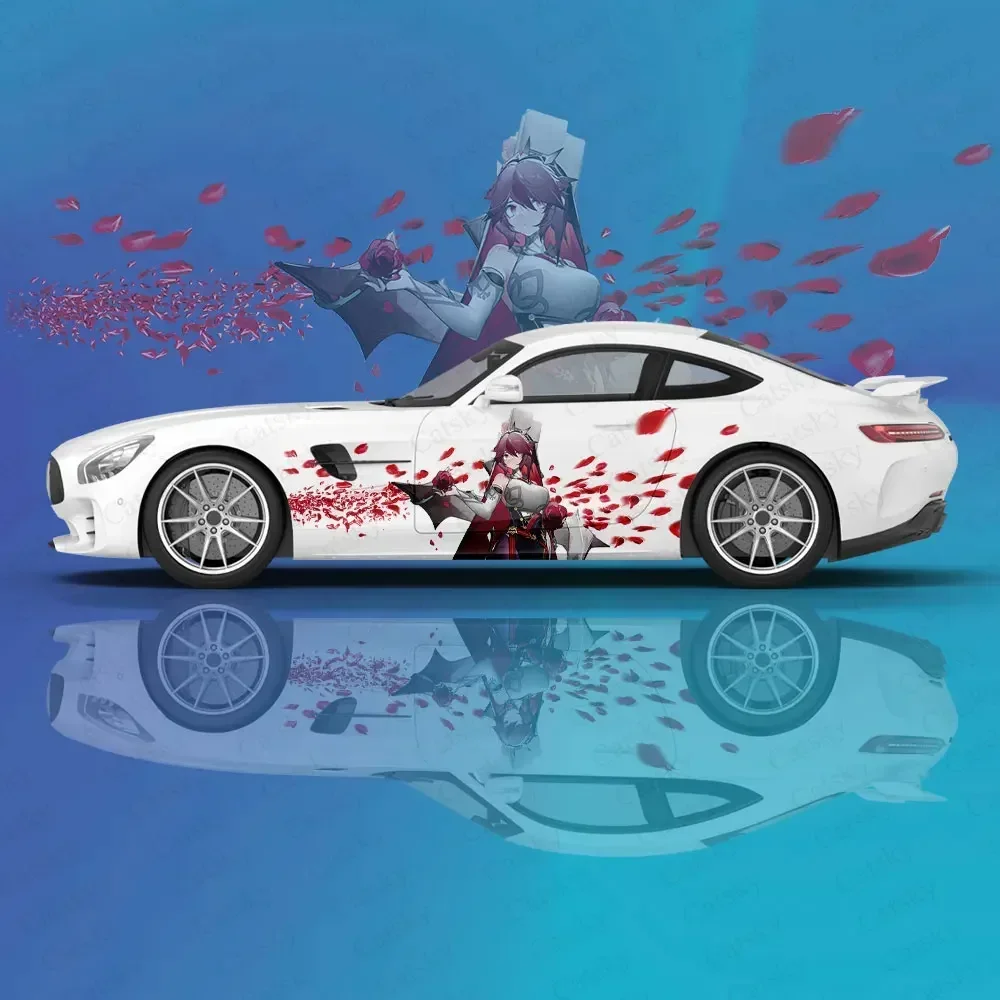 Rosaria Genshin Противоударная наклейка с животными на автомобиль защитная пленка