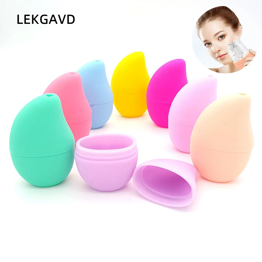 

Silicone Ice Massage Cups Cube Facial Ice Trays Ice Compress Face Massager Roller Reduce Acne Muscle Cold Therapy Reusable