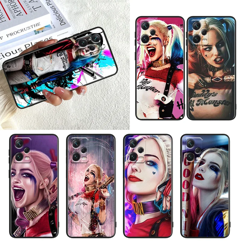 

DC Harley Quinn Phone Case For Xiaomi Redmi Note 11E 11T 11S 10T 10S 9S 9T 8T 7 Pro Plus Lite Max Black Cover