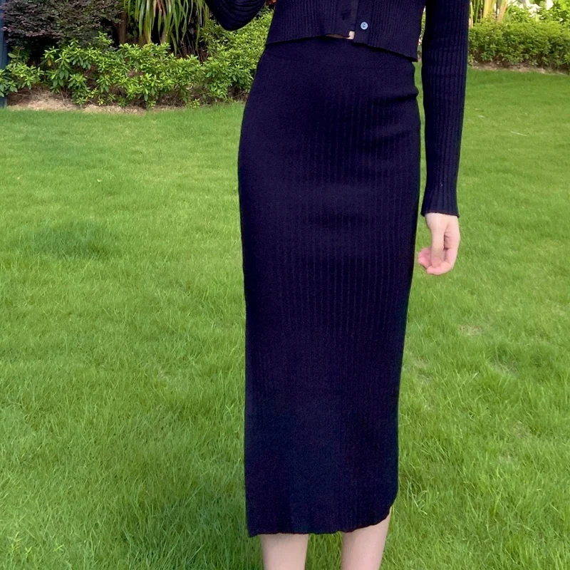 

Long Skirt Women Clothing Woman Clothes Midi Dress Vintage Women's Skirts Suits Mini High-waisted Korean Fashion Black Pleated