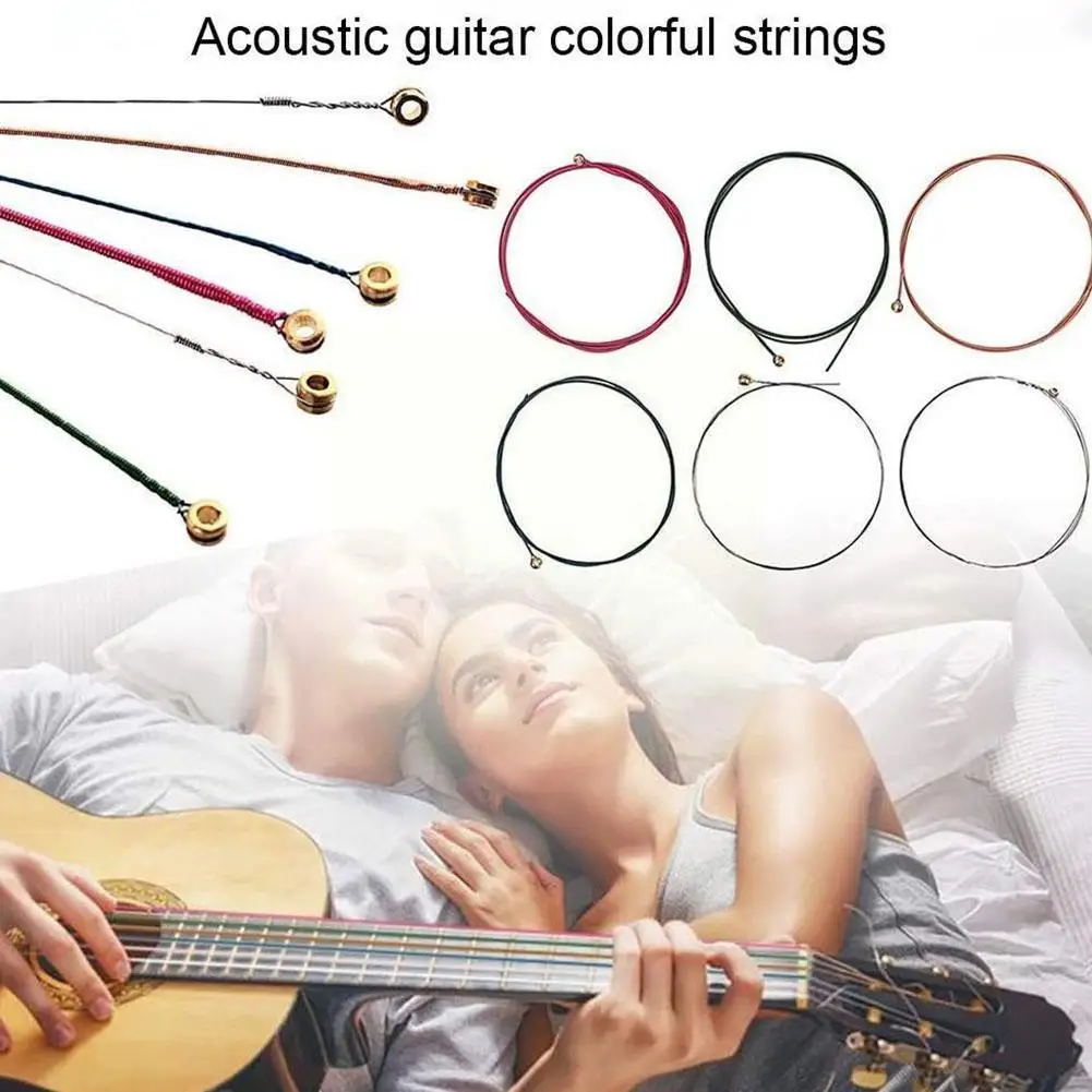 

6PCS/SET Brass Guitar Strings for Classical Classic Guitar Wire Acoustic Folk Guitar Parts Replacement Musical Instrument A G9D3