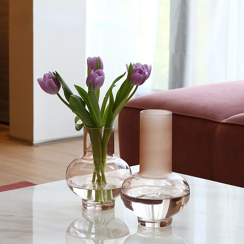 

Скандинавский Ins розовый прозрачный телефон Маленькая ваза домашнее украшение