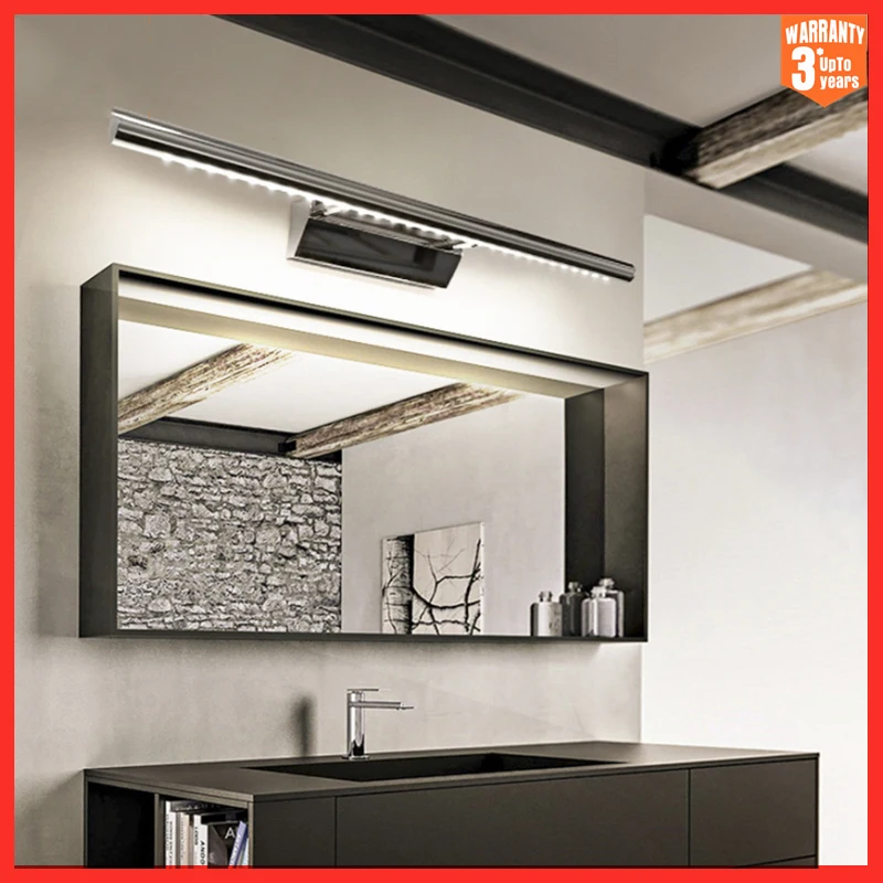 

LED Wall Light Bathroom Mirror Warm White /white Washroom Wall Lamp Fixtures Aluminum Stainless Steel with Switch