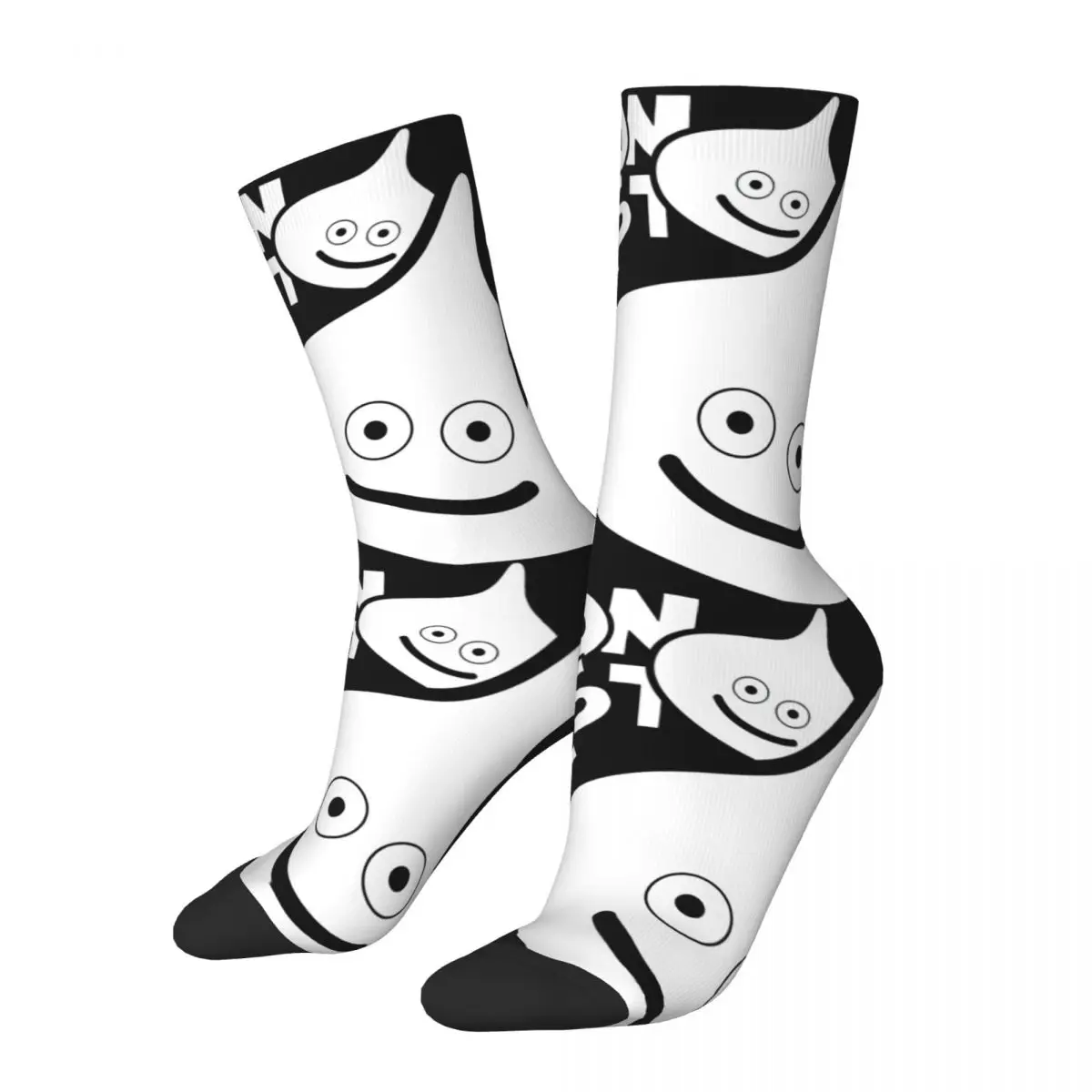 

Funny Happy Men's compression Socks Slime Vintage Harajuku Dragon Quest Game Hip Hop Novelty Pattern Crew Crazy Sock