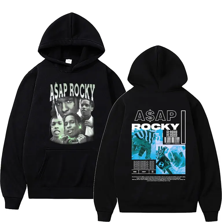

Hot Sale Music Hip Hop Rapper Asap Rocky Print Hoodies Regular Mens Hoody Pullover Men Women EU Size Cotton Hooded Sweatshirt