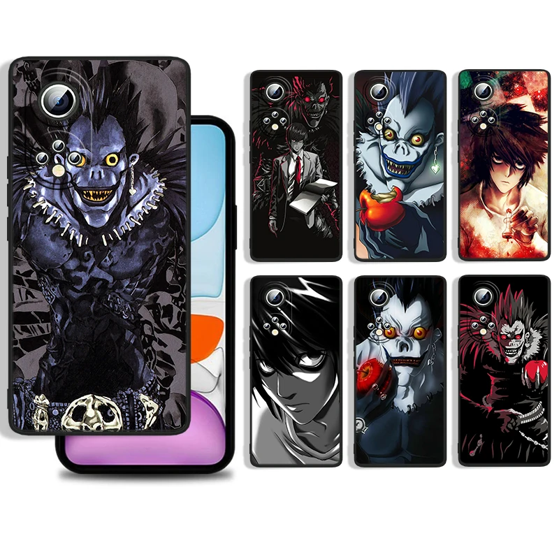 

Anime Death Note Comic Cover For Huawei P50 P40 P30 P20 Lite 5G Nova Plus 9 SE Pro 5T Y9S Y9 Prime Black Phone Case