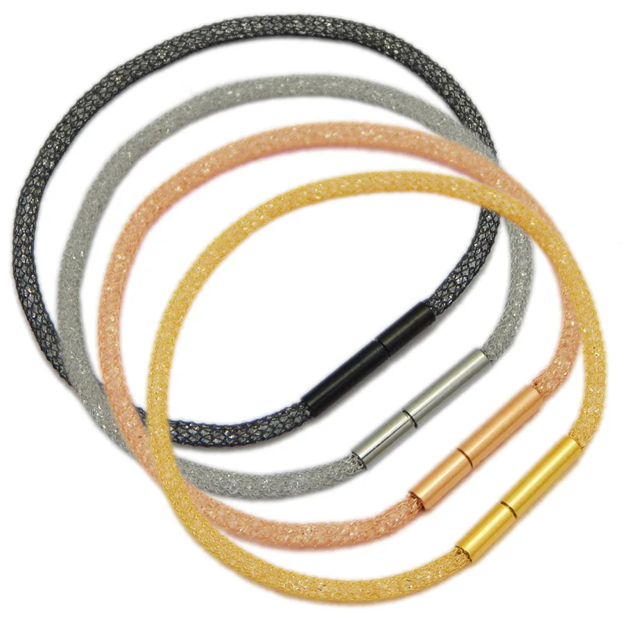 Женский браслет-змея из нержавеющей стали золотистый/серебристый круглый