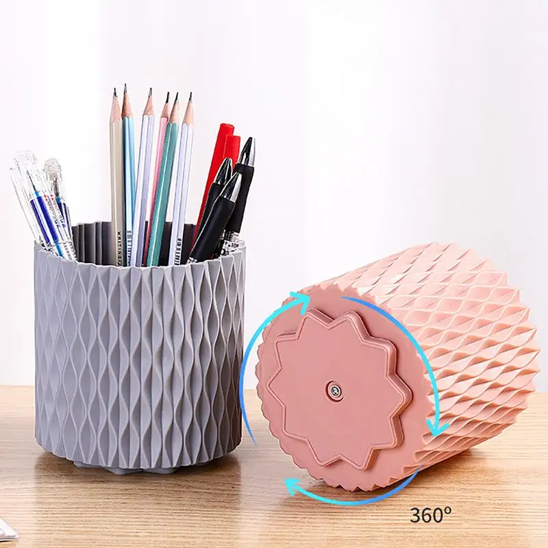 

360 Rotating Desk Holder Pencil Holder For Office Supplies Swivel Pen Organizer For Desk 360-Degree Rotating Multi-Functional
