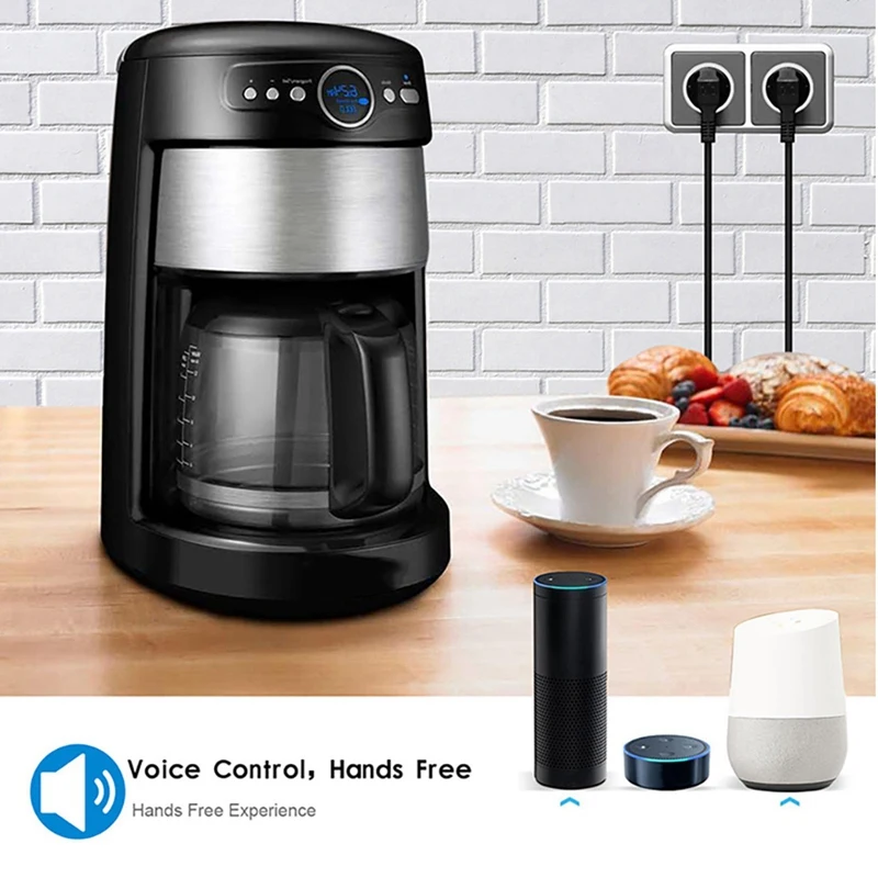 Розничная продажа Tuya 16A Бразилия стандарт Wi-Fi умная вилка с монитором мощности