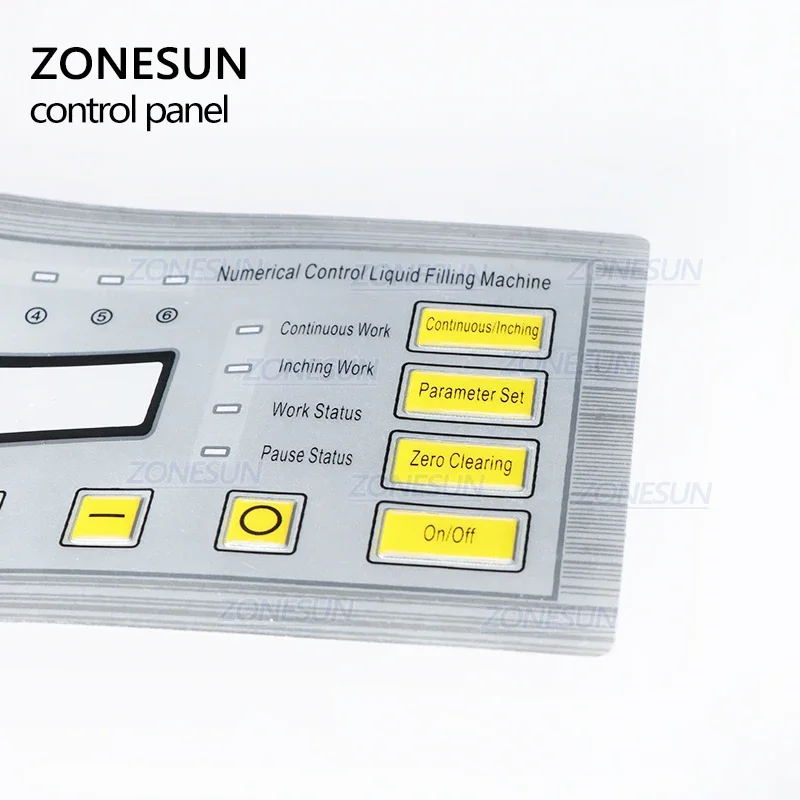 Наклейка на панель дисплея ZONESUN для машины розлива жидкостей GFK-160